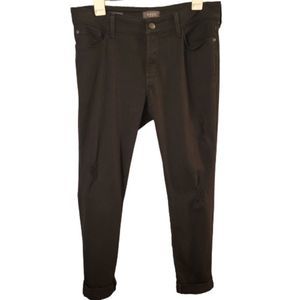 NYDJ black distressed Jessica Relaxed Boyfriend jeans